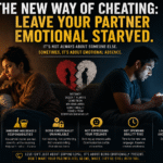 Sad couple sitting apart on a couch while the man scrolls on his phone and the woman looks emotionally distant, representing emotional neglect and modern relationship problems.
